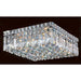 Cascade Polished Chrome Clear Crystal 4 Light Flushmount - Flushmounts