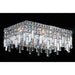 Cascade Polished Chrome Clear Crystal 4 Light Flushmount - Flushmounts