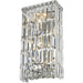 Cascade Polished Chrome Clear Crystal 4 Light Wall Sconce - Wall Sconces
