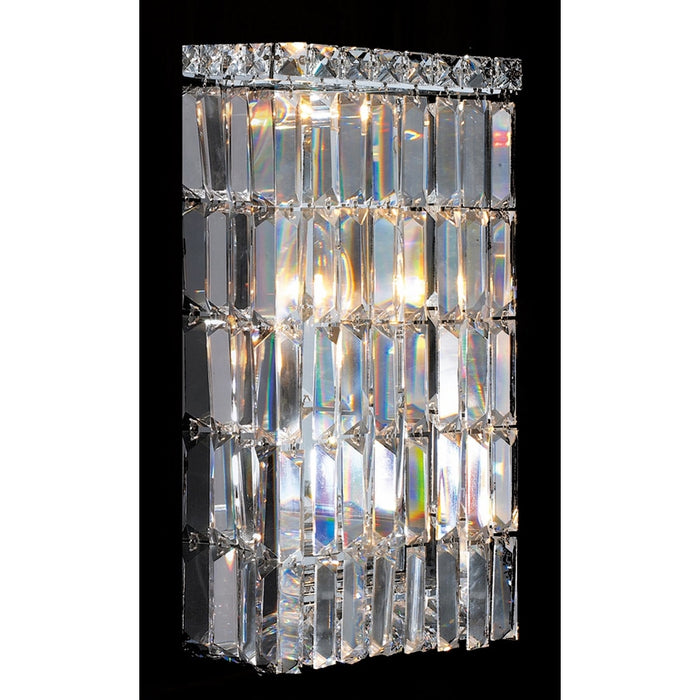 Cascade Polished Chrome Clear Crystal 4 Light Wall Sconce - Wall Sconces