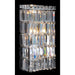Cascade Polished Chrome Clear Crystal 4 Light Wall Sconce - Wall Sconces