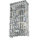 Cascade Polished Chrome Clear Crystal 4 Light Wall Sconce - Wall Sconces