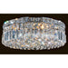 Cascade Polished Chrome Clear Crystal 5 Light Flushmount - Flushmounts