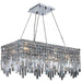 Cascade Polished Chrome Clear Crystal 6 Light Chandelier - Chandeliers