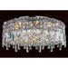 Cascade Polished Chrome Clear Crystal 6 Light Flushmount - Flushmounts