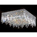 Cascade Polished Chrome Clear Crystal 6 Light Flushmount - Flushmounts