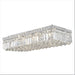Cascade Polished Chrome Clear Crystal 6 Light Flushmount - Flushmounts