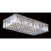 Cascade Polished Chrome Clear Crystal 6 Light Flushmount - Flushmounts