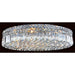 Cascade Polished Chrome Clear Crystal 9 Light Flushmount - Flushmounts