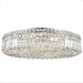 Cascade Polished Chrome Clear Crystal 9 Light Flushmount - Flushmounts