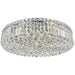 Cascade Polished Chrome Clear Crystal 9 Light Flushmount - Flushmounts
