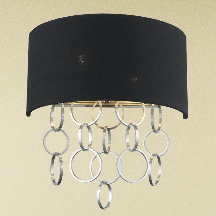 Catena Matte Nickel 2 Light Wall Sconce - Wall Sconces