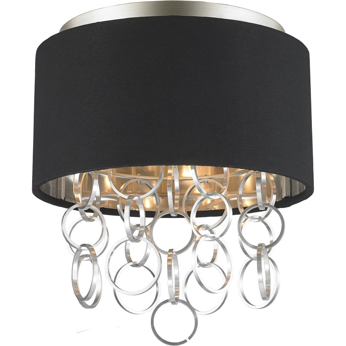 Catena Matte Nickel 3 Light Flushmount - Flushmounts
