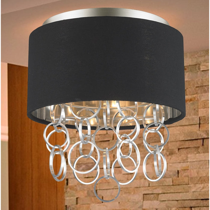 Catena Matte Nickel 3 Light Flushmount - Flushmounts
