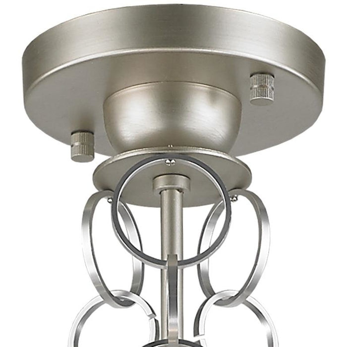 Catena Matte Nickel 6 Light Flushmount - Flushmounts