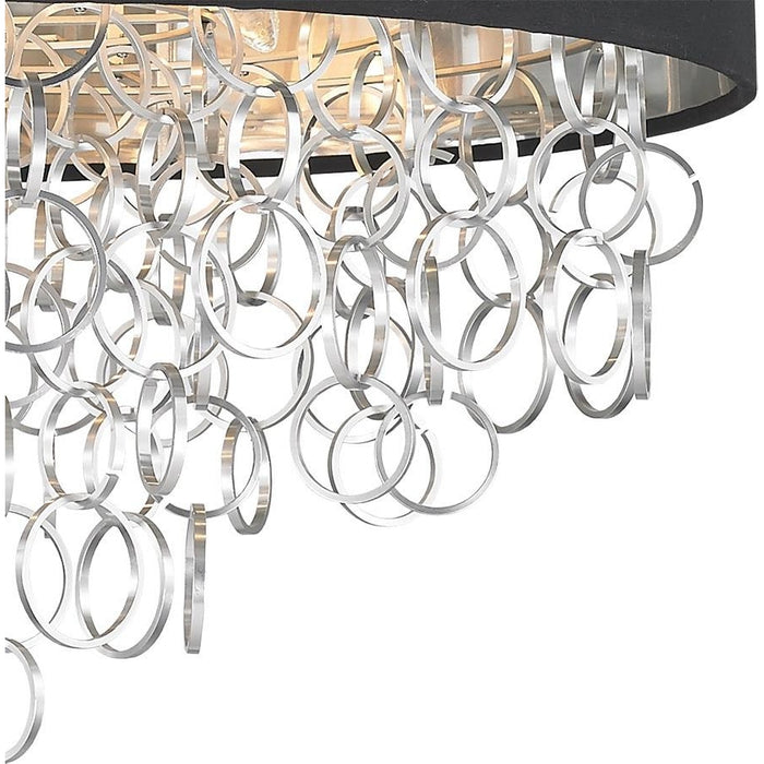 Catena Matte Nickel 6 Light Flushmount - Flushmounts