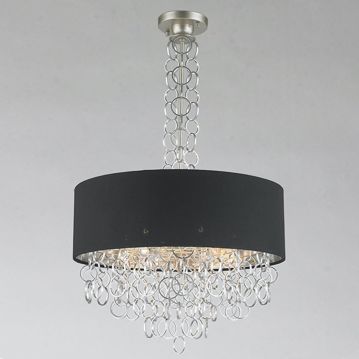 Catena Matte Nickel 6 Light Flushmount - Flushmounts