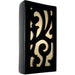 Cathedral Black Gloss and White Frost Wall Sconce - Wall Sconce