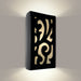 Cathedral Black Gloss and White Frost Wall Sconce - Wall Sconce