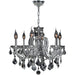 Catherine Polished Chrome Clear Crystal 6 Light Chandelier - Chandeliers