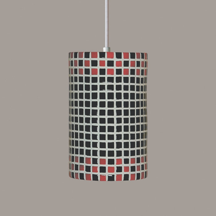 Checkers Red and Black Pendant - Pendants