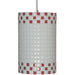 Checkers Red and White Pendant - Pendants