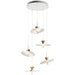 Circuit Matte White LED Multi-Light Pendant - Pendants