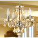 Clarion Polished Chrome Amber Crystal 4 Light Chandelier - Chandeliers
