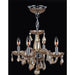 Clarion Polished Chrome Amber Crystal 4 Light Chandelier - Chandeliers
