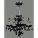 Clarion Polished Chrome Black Crystal 4 Light Chandelier - Chandeliers