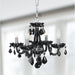 Clarion Polished Chrome Black Crystal 4 Light Chandelier - Chandeliers
