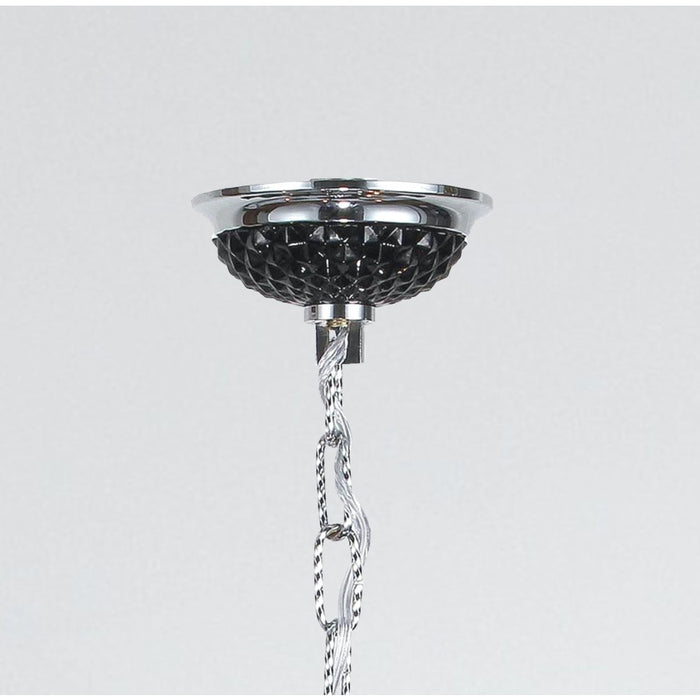 Clarion Polished Chrome Black Crystal 4 Light Chandelier - Chandeliers