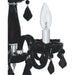 Clarion Polished Chrome Black Crystal 4 Light Chandelier - Chandeliers