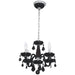 Clarion Polished Chrome Black Crystal 4 Light Chandelier - Chandeliers