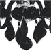 Clarion Polished Chrome Black Crystal 4 Light Chandelier - Chandeliers