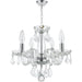 Clarion Polished Chrome Clear Crystal 4 Light Chandelier - Chandeliers