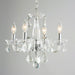 Clarion Polished Chrome Clear Crystal 4 Light Chandelier - Chandeliers
