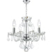 Clarion Polished Chrome Clear Crystal 4 Light Chandelier - Chandeliers