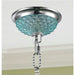 Clarion Polished Chrome Coral Blue Crystal 4 Light Chandelier - Chandeliers