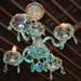 Clarion Polished Chrome Coral Blue Crystal 4 Light Chandelier - Chandeliers