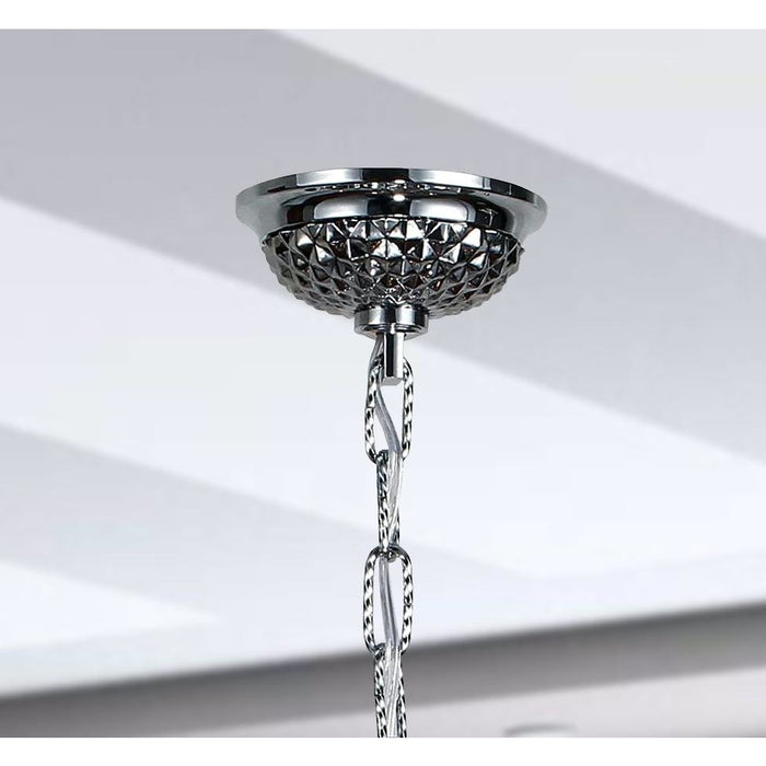 Clarion Polished Chrome Chrome Crystal 4 Light Chandelier - Chandeliers