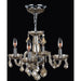 Clarion Polished Chrome Golden Teak Crystal 4 Light Chandelier - Chandeliers