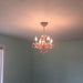 Clarion Polished Chrome Pink Crystal 4 Light Chandelier - Chandeliers