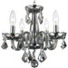 Clarion Polished Chrome Smoke Crystal 4 Light Chandelier - Chandeliers