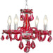 Clarion Polished Chrome Strawberry Crystal 4 Light Chandelier - Chandeliers