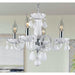 Clarion Polished Chrome White Crystal 4 Light Chandelier - Chandeliers