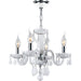 Clarion Polished Chrome White Crystal 4 Light Chandelier - Chandeliers