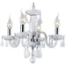 Clarion Polished Chrome White Crystal 4 Light Chandelier - Chandeliers