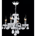 Clarion Polished Chrome White Crystal 4 Light Chandelier - Chandeliers