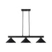 Cobalt Matte Black 3 Light Island Billiard Pendant - Island/Billiard